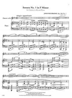 Sonata Nr.1 in F Minor op.120/1 von Johannes Brahms 