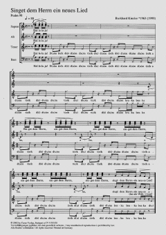 Singet dem Herrn ein neues Lied von Burkhard Kinzler (Download) 