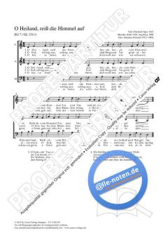 O Heiland, reiß die Himmel auf dorisch von Johannes Petzold (Download) 