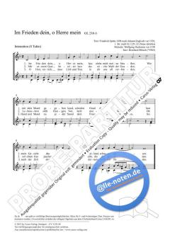 Im Frieden dein, o Herre mein F-Dur (Bernhard Blitsch) 