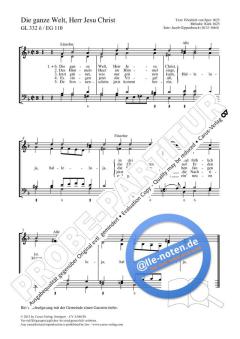 Die ganze Welt, Herr Jesu Christ dorisch von Jacob Gippenbusch (Download) 