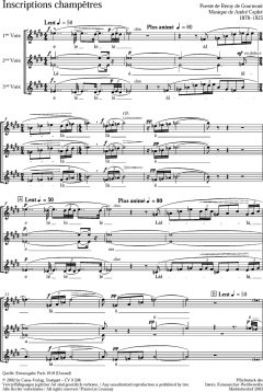 Inscriptions; Gluck Dance Of The Blessed Spirits von André Caplet (Download) 