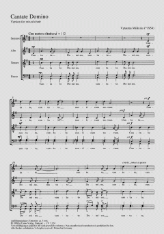 Cantate Domino von Vytautas Miškinis (Download) 