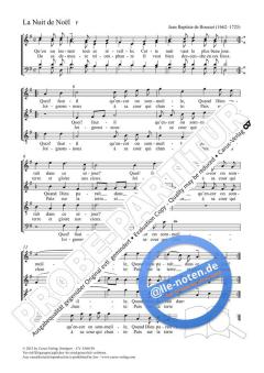 La Nuit de Noel G-Dur von Jean Baptiste de Bousset (Download) 