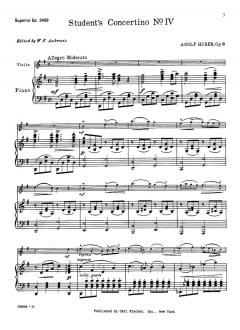 Student's Concertino No. IV op. 8 von Adolf Huber 