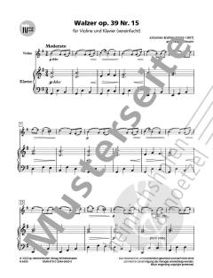 Walzer op.39,15 von Johannes Brahms 
