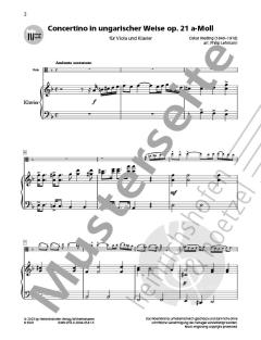 Concertino a-Moll op.21 in ungarischer Weise von Oskar Rieding 