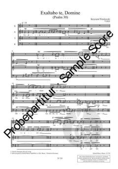Exaltabo te, Domine von Krzystof Penderecki (Download) 