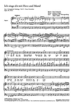 Ich singe dir mit Herz und Mund op. 99,5 von Heinrich von Herzogenberg (Download) 