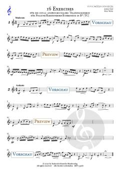 16 Exercises für <br>Baritonhorn/Euphonium/ <br>Posaune in Bb (TC) von Achim Graf 