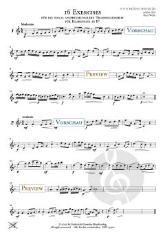 16 Exercises für Klarinette in Bb von Achim Graf 