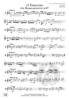 16 Exercises für <br>Bassklarinette in Bb von Achim Graf 