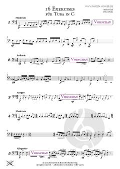 16 Exercises für Tuba in C von Achim Graf 