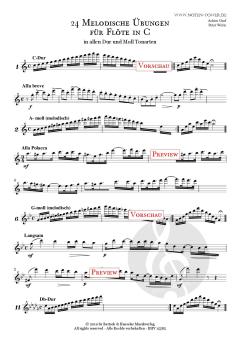 24 Melodische  Übungen<br>für Querflöte in allen Tonarten<br> von Achim Graf 