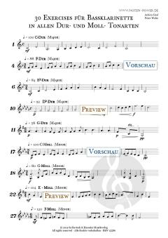 30 Exercises für Bassklarinette<br>in allen Dur und Moll Tonarten von Achim Graf 