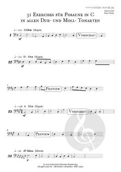 31 Exercises für Posaune in C in allen Dur und Moll Tonarten  von Achim Graf 