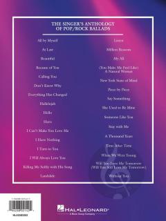 The Singer's Anthology of Pop/Rock Ballads 