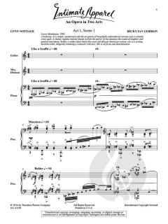 Intimate Apparel  von Ricky Ian Gordon 