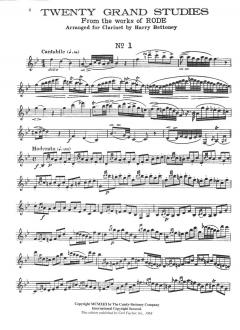 Twenty Studies For Clarinet von Pierre Rode 