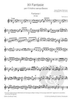 12 Fantasien TWV 40:14-25 von Georg Philipp Telemann 