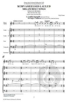 Melancholy Songs  von Veljo Tormis 