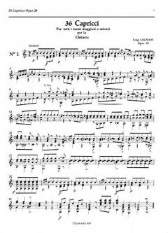 36 Caprices op. 20 von Luigi Legnani 