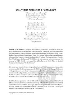 Will There Really Be a Morning? von Patrick Vu 