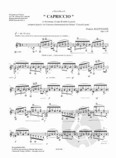 Capriccio op. 120 von Francis Kleynjans 