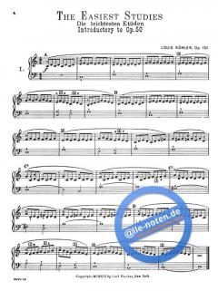 The Easiest Studies for Piano Op. 151 von Ernesto Köhler 