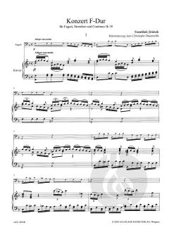 Fagottkonzert F-Dur (Erstausgabe)  von Frantisek Jiránek 