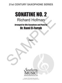 Sonatine No. 2 von Richard Hofmann 