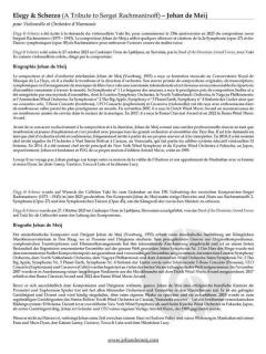 Elegy & Scherzo  von Johan de Meij 