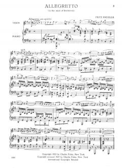 Allegretto In The Style Of Boocheri von Fritz Kreisler 
