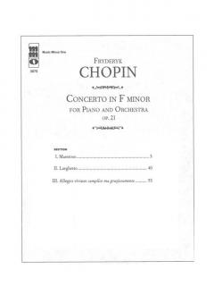 Concerto in F Minor, op. 21 von Frédéric Chopin 