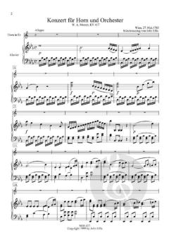 Konzert KV417 für Horn und Orchester von Wolfgang Amadeus Mozart 