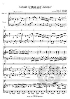 Konzert KV495 für Horn und Orchester von Wolfgang Amadeus Mozart 