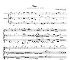 Allegro aus dem Divertimento 4 von Wolfgang Amadeus Mozart 