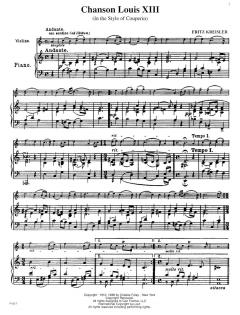 Chanson Louis 13/Pavane von Fritz Kreisler 