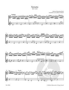 3 Sonaten für Flöte und Basso continuo/obligates Cembalo BWV 1033, 1031, 1020