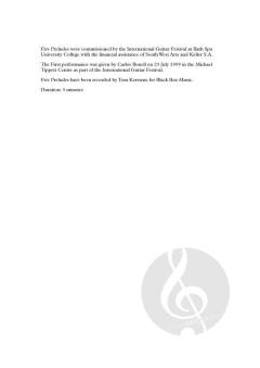 Five Preludes for guitar von Howard Skempton (Download) 