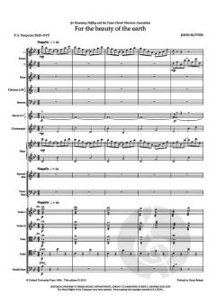 For the beauty of the earth von John Rutter (Download) 