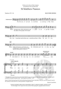 St Matthew Passion von Matthew Owens (Download) 