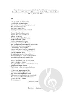 Winter: My Secret von Howard Skempton (Download) 