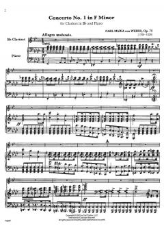 Concerto No. 1 in F Minor Op. 73 CD von Carl Maria von Weber 