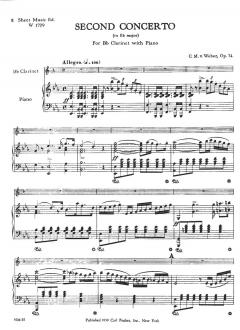 Concerto No. 2, Op 74 von Carl Maria von Weber 