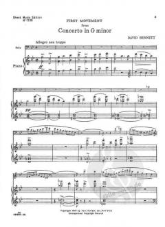 Konzert in g-Moll von David Bennett 