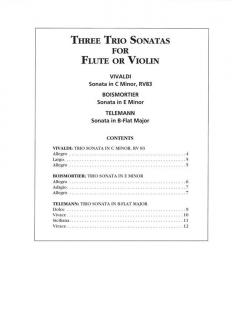 3 Trio Sonatas von Georg Philipp Telemann 