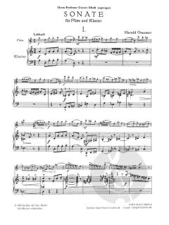 Flute Sonata #1 von Harald Genzmer 