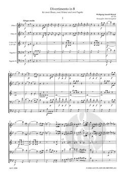 Divertimento B-Dur KV 270 von Wolfgang Amadeus Mozart 