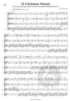 22 Christmas Themes for 4 Equal instruments 